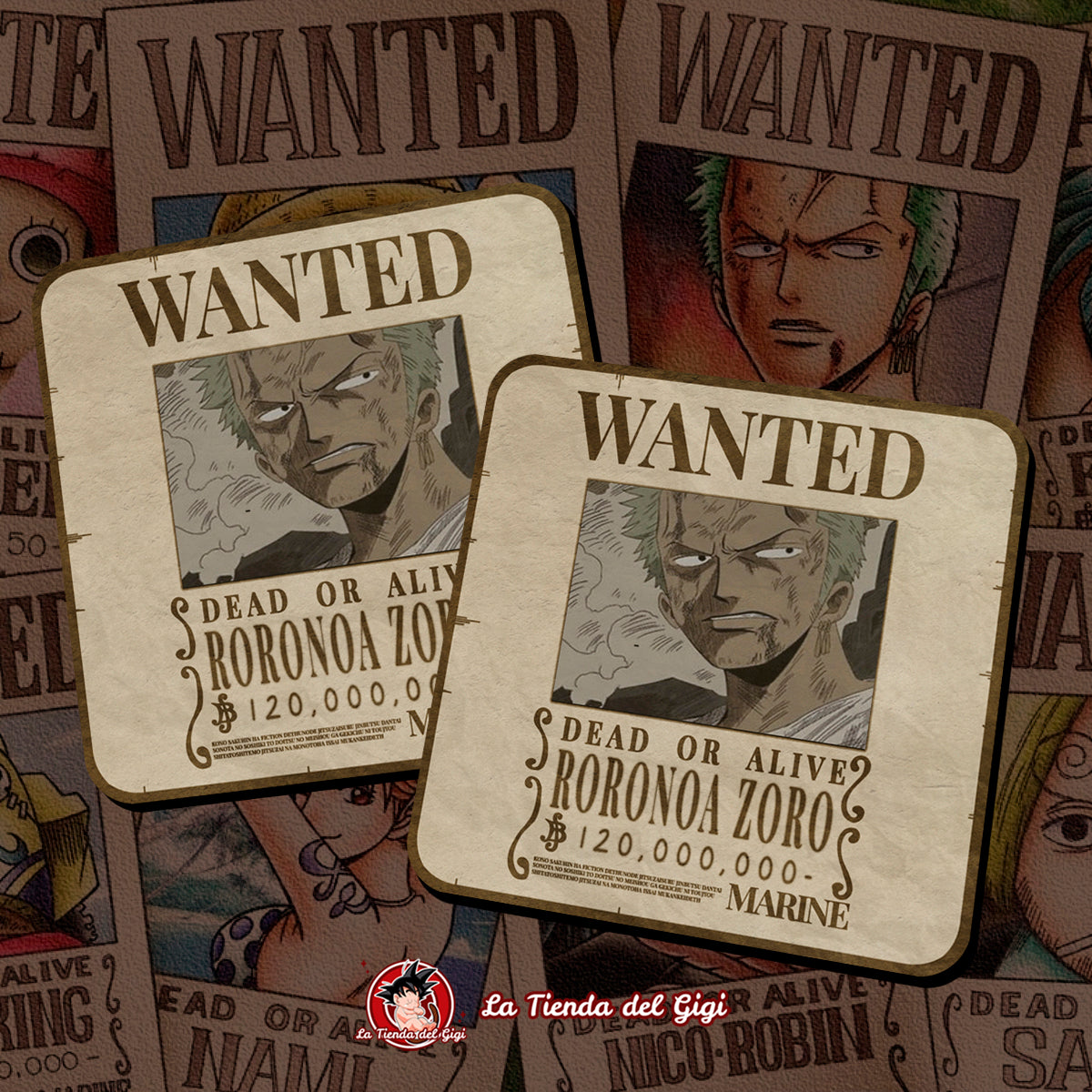 Posavaso Wanted Roronoa Zoro 120M - One Piece